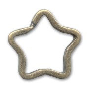 Porte clés étoile 32 mm - Bronze x1