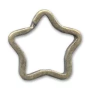 Porte clés étoile 32 mm - Bronze x1