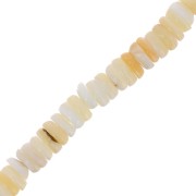 Perles rondelles Heishi nacre teintée 6 mm Beige x39cm|raw }}