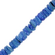 Perles rondelles Heishi nacre teintée 6 mm Bleu x38cm|raw }}