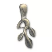Bélière décor feuille 29 mm bronze x1