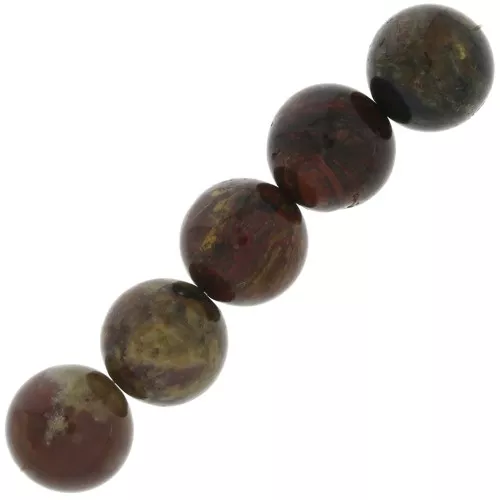 Perles rondes 10 mm pierre gemme Pietersite x5