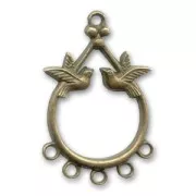 Intercalaire oiseaux 36 mm bronze x1