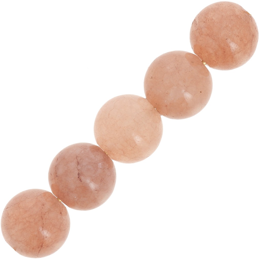 WEWAYSMILE 280pcs 6mm Perles Semi-Précieuses Colorée, Perles Rondes en