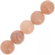 Perles rondes 4 mm pierre gemme Sun Stone - Pierre de soleil x20
