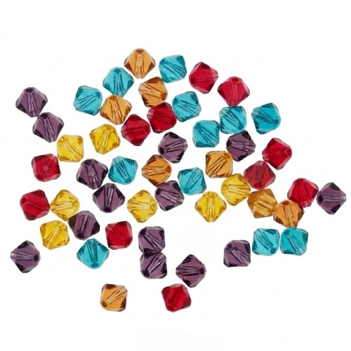 Mix de Toupies en cristal PureCrystal 5328 4 mm Pop x50