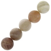 Perles rondes en pierre gemme 8 mm - Pierre de lune Mix Rose x10|raw }}