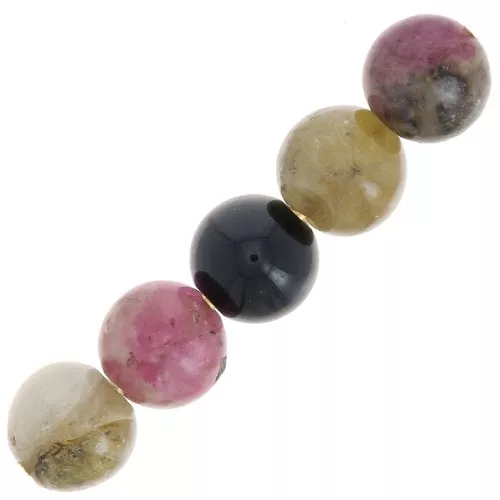 Perles rondes 4 mm pierre gemme - Tourmaline x20