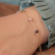 Perles rondes 4 mm pierre gemme  - Tourmaline x20