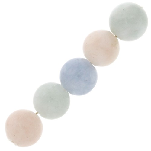 Perles rondes en pierre gemme 6 mm - Morganite x15