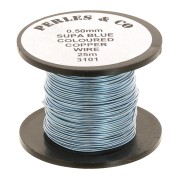 Fil de cuivre 0.50 mm Bleu clair x 25 m
