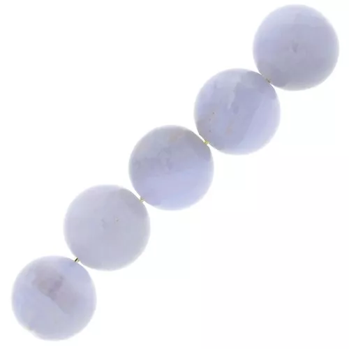 Perles rondes 4 mm pierre gemme Agate Bleue x20