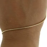 Chaîne maille serpentine 1.5 mm Plaqué Or 3 microns x50 cm