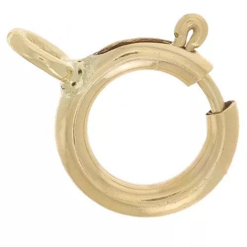Fermoirs à ressort avec anneau fermé 6 mm Gold filled (or laminé) x 100