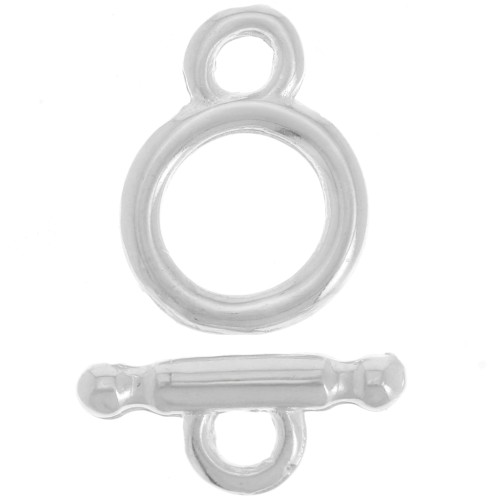 Fermoirs T pour bracelet ou collier 13 mm - Argenté  x1