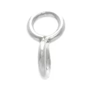 Anneaux en 8 contrarié - anneaux soudés - 10x5 mm en Argent 925 x1