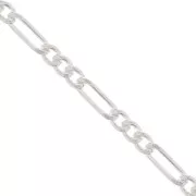Chaîne maille Figaro alternée (1x3) 1.8 mm - Argent 925 x50cm