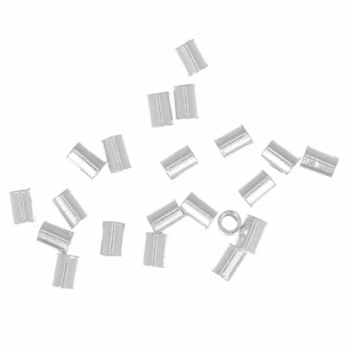 Tubes à écraser 2x1,5 mm en Argent 925 x50