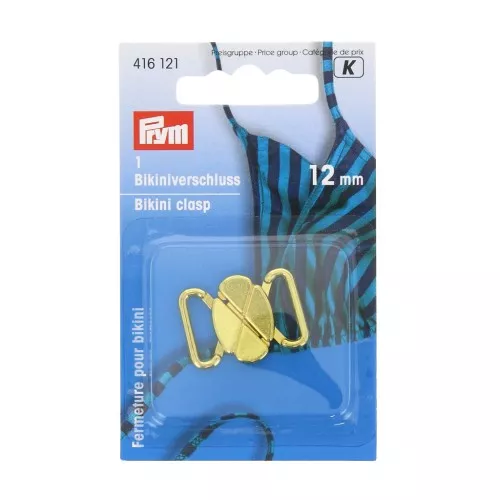 Attache Maillot de bain métal 12 mm - Prym - forme trèfle - Doré x1