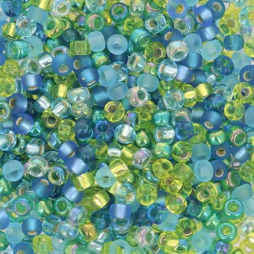 Mix de rocailles Miyuki 11/0 MIX-16 - Electric Blue Lagoon x8gr