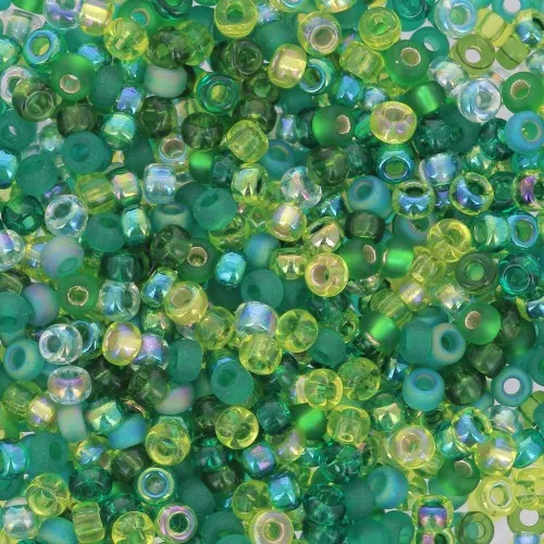 Mix de rocailles Miyuki 11/0 MIX-08 - Ever Green x8gr