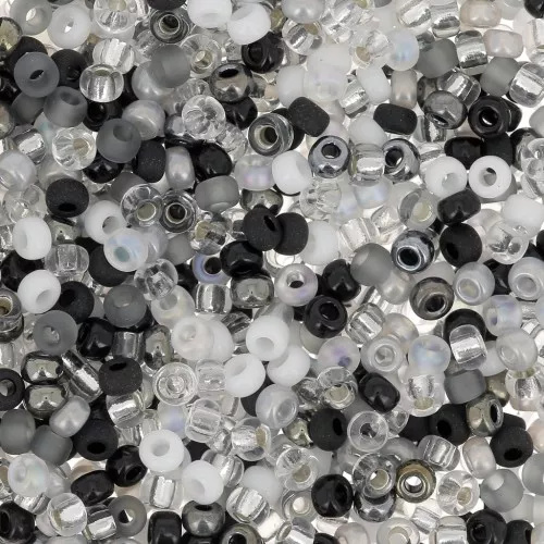 Mix de rocailles Miyuki 11/0 MIX-04 - Salt and Pepper x8gr