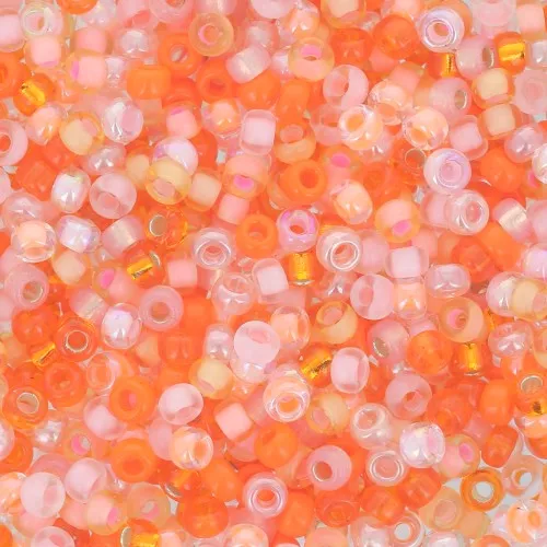Mix de rocailles Miyuki 11/0 MIX-02 - Pink Grapefruit x8gr