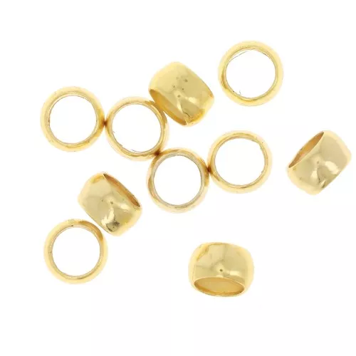 Perles à écraser 4 mm - Doré x50