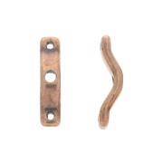 Intercalaires 3 trous - BowTrio - 18x4 mm Cuivré vieilli x10