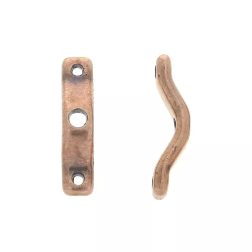 Intercalaires 3 trous - BowTrio - 18x4 mm Cuivré vieilli x10