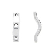 Intercalaires 3 trous - BowTrio - 18x4 mm Argenté vieilli x10|raw }}