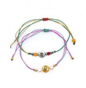 Perle ronde plate en métal 8 mm - Signe du zodiaque Balance - Argenté vieilli x1