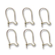 Boucles d'oreilles crochets dormeuses 15 mm bronze x6|raw }}