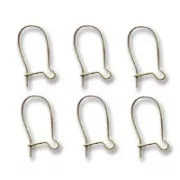 Boucles d'oreilles crochets dormeuses 15 mm bronze x6