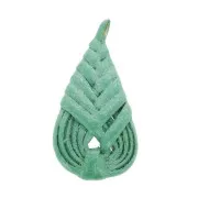 Pendentif goutte en bois tressé 47x23 mm - Veraman effet nacré x1