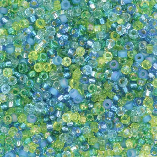 Mix de rocailles Miyuki 15/0 MIX-049 - Electric Blue Lagoon x8g