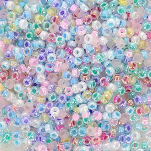 Mix de rocailles Miyuki 15/0 MIX-047 - Spring Flowers x8gr