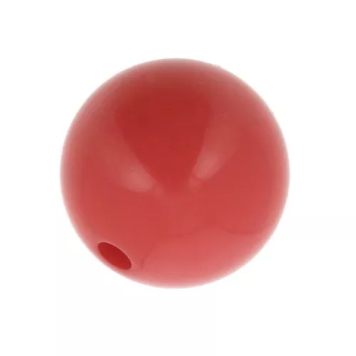 Perle en résine opaque 12 mm Rouge corail x1