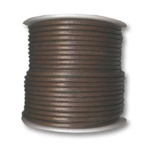 Cordon cuir 3 mm Brun x 25 m