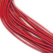 Cordon cuir 1 mm - Rouge foncé x2.95m