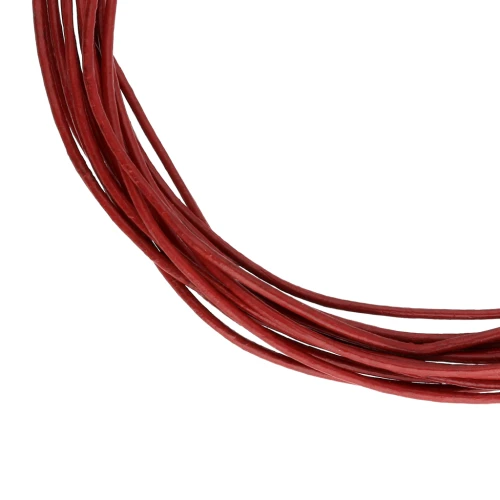 Cordon cuir 1 mm - Rouge foncé x2.95m