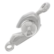 Fermoir crochet boule 21 mm argenté  x1|raw }}