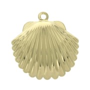 Pendentif forme coquillage 22x24 mm Plaqué or 3 microns x1|raw }}