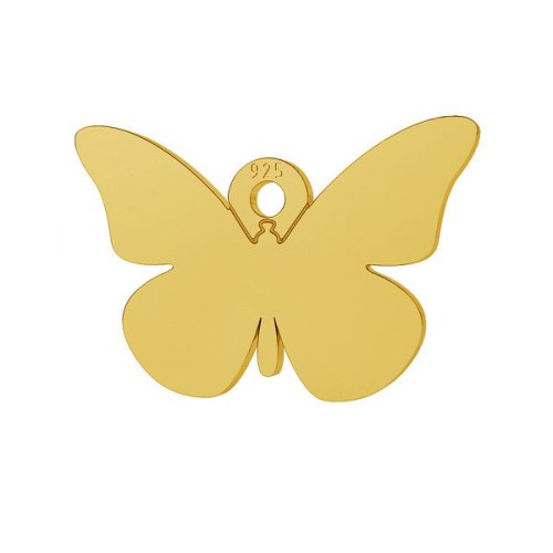Breloque papillon 9x14 mm en Argent 925 Doré à l'or fin x1