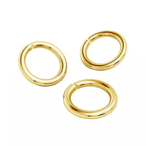 Anneaux ouverts 3x0.5 mm en Argent 925 Doré à l'or fin x25