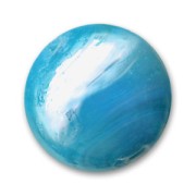 Bombée 18 mm Turquoise irisé x1