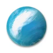 Bombée 18 mm Turquoise irisé x1