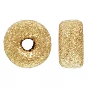 Perle rondelle diamantée - Disque plat - 4x2 mm Gold filled (or laminé) x1