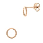 Boucles d'oreilles cercle évidé 7 mm en Rose Gold filled (or laminé) x2|raw }}