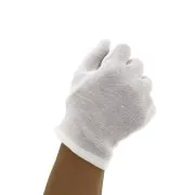 Gants en coton pour manipulation de bijoux et présentoir - Taille S - Blanc x2